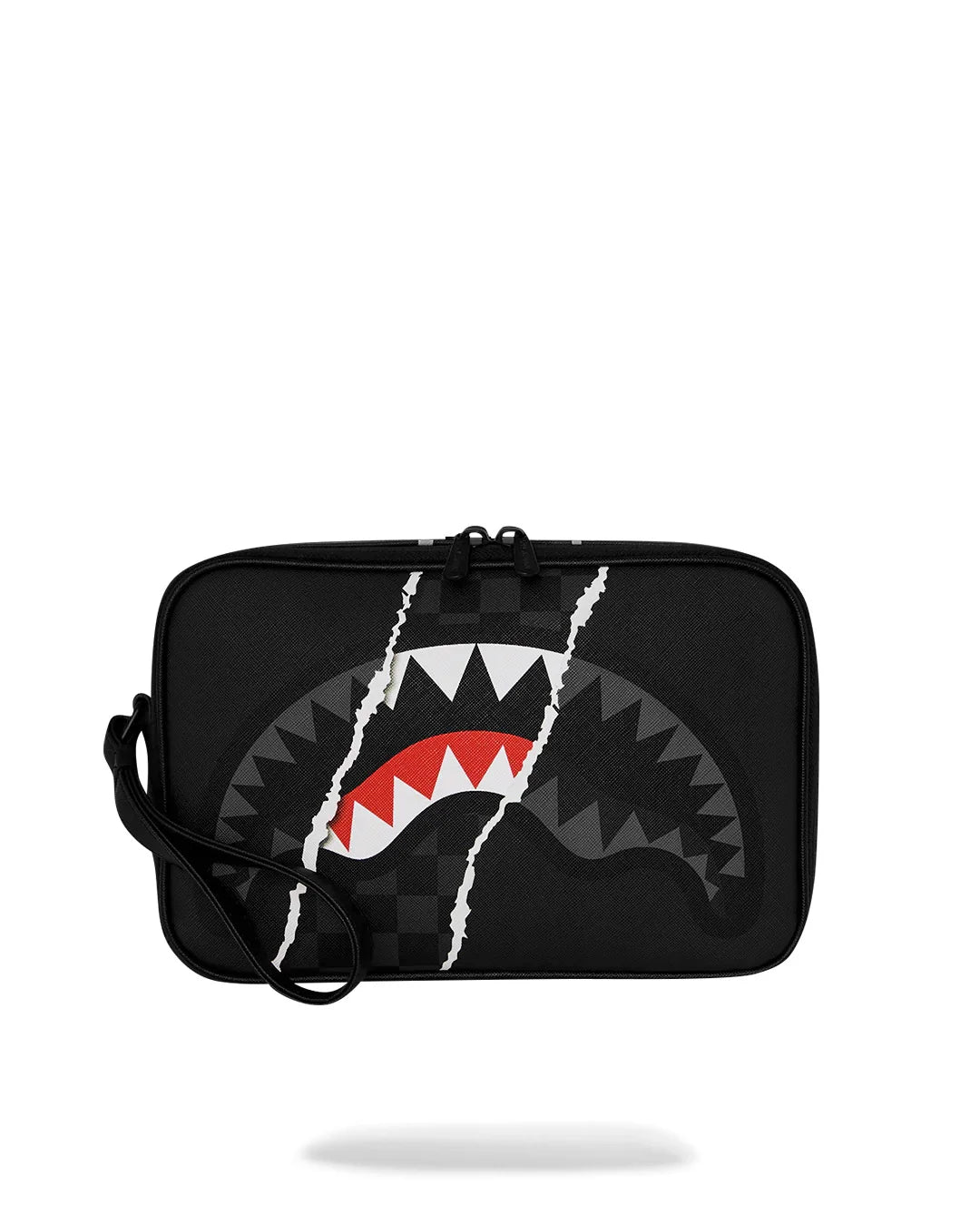 NECESER CENTER RIP REVEALING GRAY CHECK TOILETRY BRICK - NEGRO - SPRAYGROUND | 910B9351NSZ