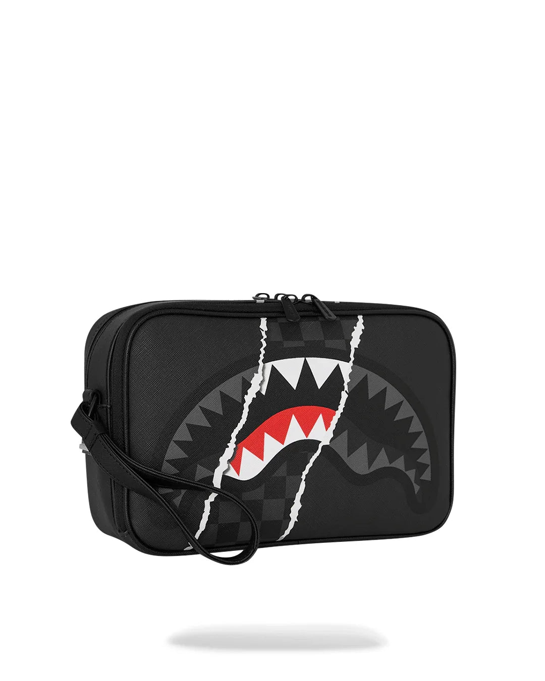 NECESER CENTER RIP REVEALING GRAY CHECK TOILETRY BRICK - NEGRO - SPRAYGROUND | 910B9351NSZ