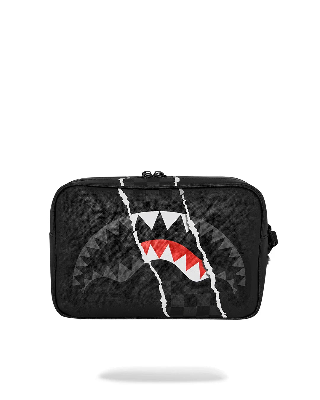 NECESER CENTER RIP REVEALING GRAY CHECK TOILETRY BRICK - NEGRO - SPRAYGROUND | 910B9351NSZ
