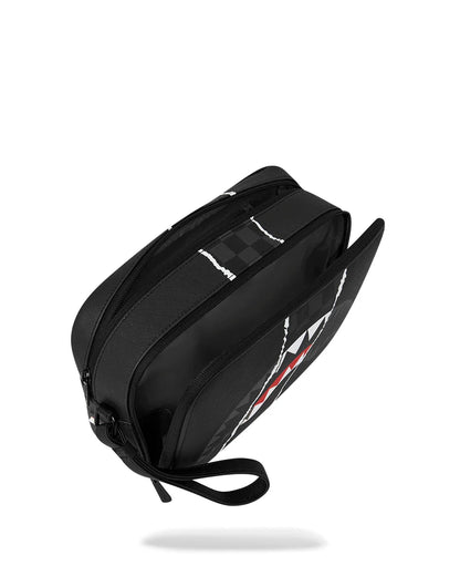 NECESER CENTER RIP REVEALING GRAY CHECK TOILETRY BRICK - NEGRO - SPRAYGROUND | 910B9351NSZ