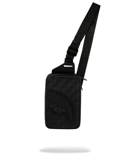 BOLSA SLING RAISED CHECK HARD SHELL - BLACK - SPRAYGROUND - 910B9557NSZ