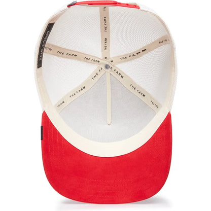 GORRA TRUCKER PERRO DOBERMAN "THE SUEDE DOBERMAN" - BLANCO/ROJO - GOORIN BROS THE FARM ANIMALS | 101-1862