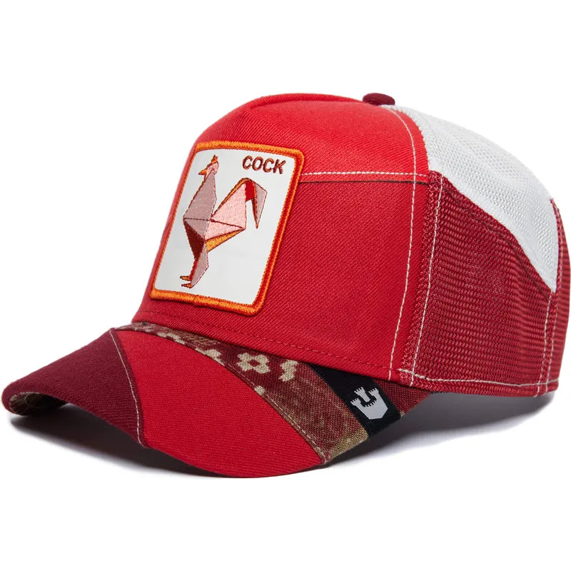 GORRA TRUCKER GALLO "COCK 3D" - ROJO- GOORIN BROS PREMIUM THE FARM ANIMALS | 101-1402