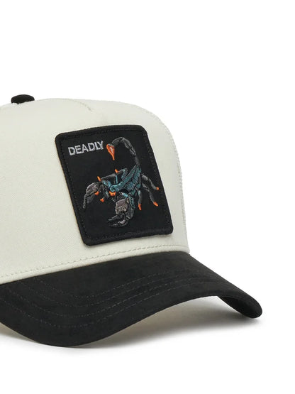 GORRA TRUCKER ESCORPIÓN "DEADLY" - CREMA/NEGRO - GOORIN BROS PREMIUM THE FARM ANIMALS | 101-2127