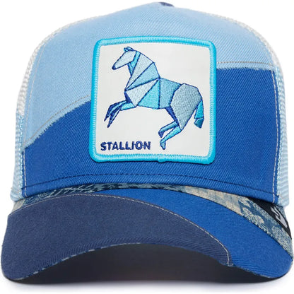 GORRA TRUCKER GALLO "CABALLO 3D" - AZUL- GOORIN BROS PREMIUM THE FARM ANIMALS | 101-1403