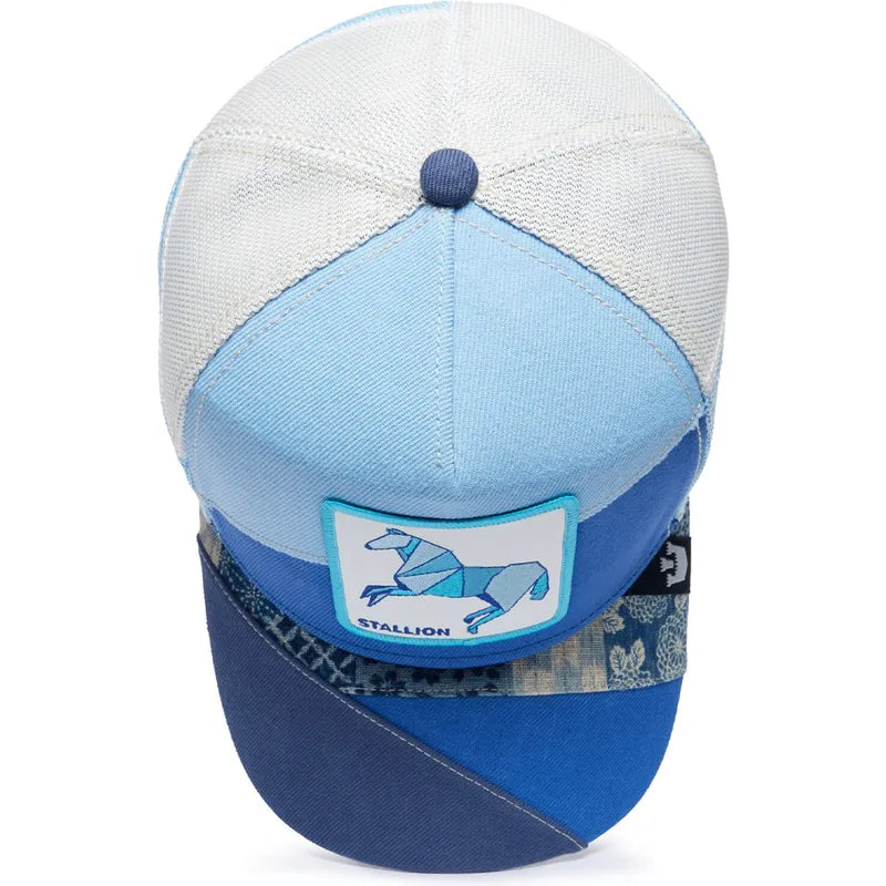 GORRA TRUCKER GALLO "CABALLO 3D" - AZUL- GOORIN BROS PREMIUM THE FARM ANIMALS | 101-1403