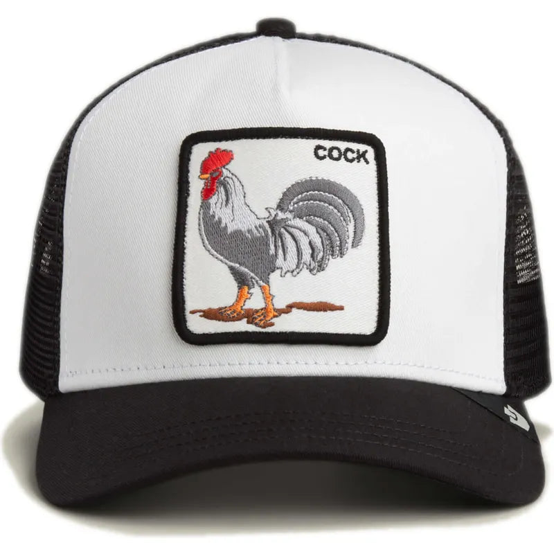 GORRA TRUCKER GALLO "THE COCK" - NEGRO/BLANCO - GOORIN BROS THE FARM ANIMALS | 101-2458