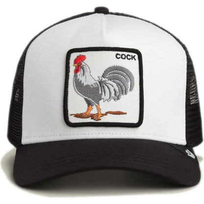 GORRA TRUCKER GALLO "THE COCK" - NEGRO/BLANCO - GOORIN BROS THE FARM ANIMALS | 101-2458