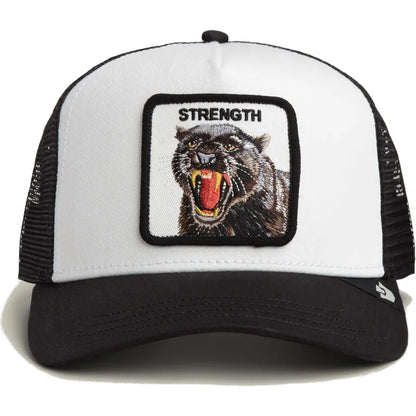 GORRA TRUCKER PANTERA "STRENGTH PANTHER" - BLANCO/NEGRO - GOORIN BROS THE FARM ANIMALS | 101-2998