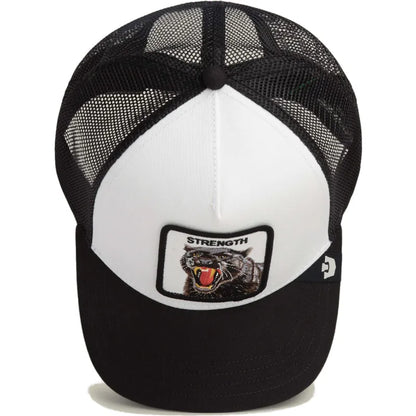 GORRA TRUCKER PANTERA "STRENGTH PANTHER" - BLANCO/NEGRO - GOORIN BROS THE FARM ANIMALS | 101-2998