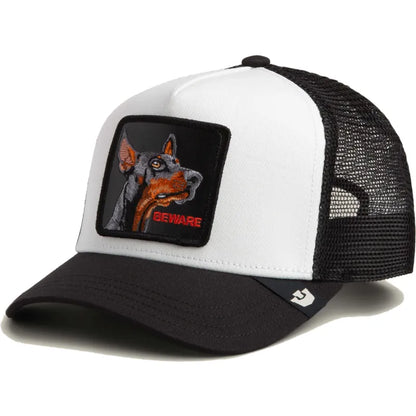 GORRA TRUCKER DOBERMAN "BEWARE" - NEGRO - GOORIN BROS THE FARM ANIMALS | 101-2999