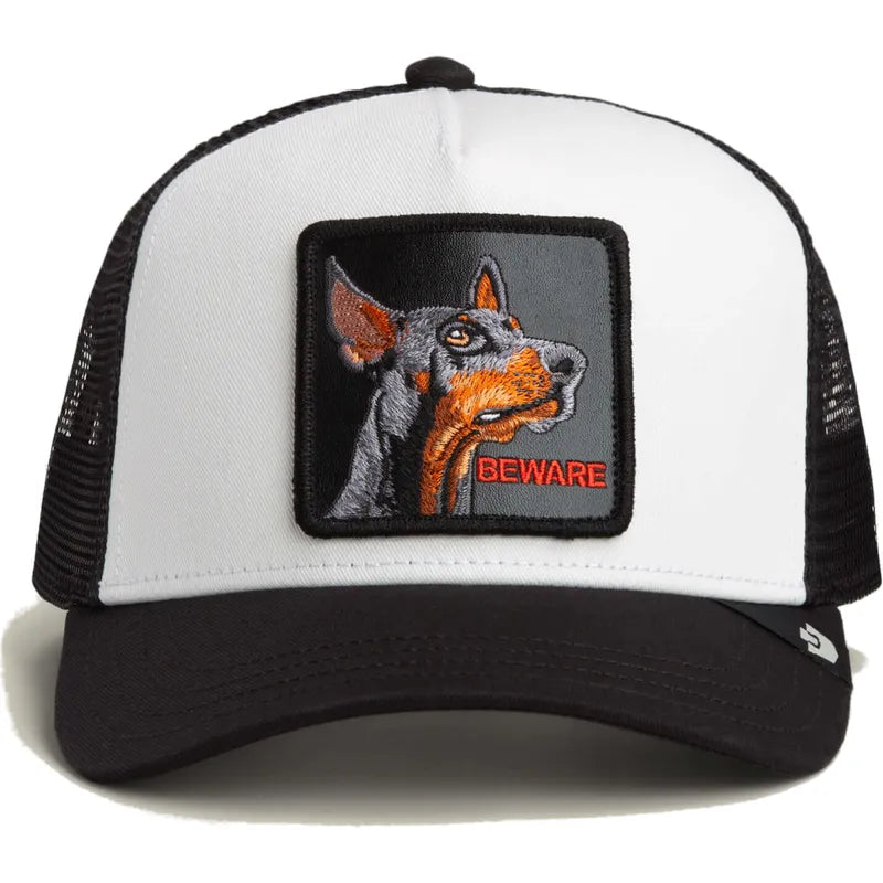 GORRA TRUCKER DOBERMAN "BEWARE" - NEGRO - GOORIN BROS THE FARM ANIMALS | 101-2999