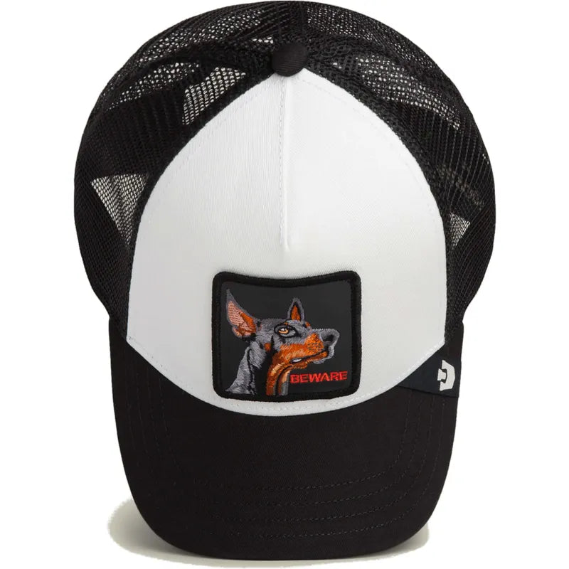 GORRA TRUCKER DOBERMAN "BEWARE" - NEGRO - GOORIN BROS THE FARM ANIMALS | 101-2999