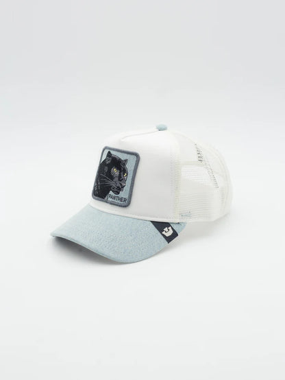 GORRA TRUCKER PANTERA "PANTHER" - BLANCO/JEANS - GOORIN BROS THE FARM ANIMALS | 101-2958
