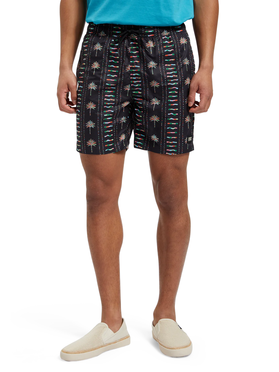 BAÑADOR CON ESTAMPADO INTEGRAL DE PALMERAS - NEGRO - SCOTCH & SODA | 175368-6100