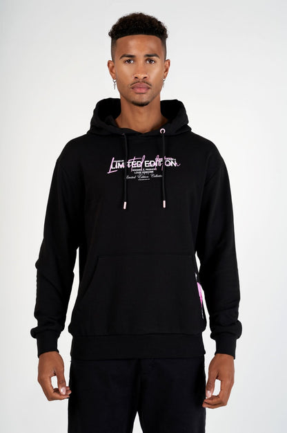 SUDADERA CON CAPUCHA "FASHION BEAR" - NEGRO/ROSA - LOUIS VENDOME PARIS | LV L05