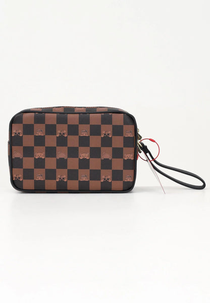 NECESER PEEKING CHARACTER CHECK TOILETRY - MARRON - SPRAYGROUND | 910B7510NSZ