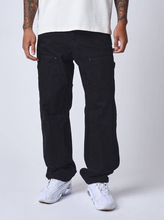 PANTALÓN ANCHO TEJANO CARPINTERO- NEGRO - PROJECT X PARIS | T249035-BK