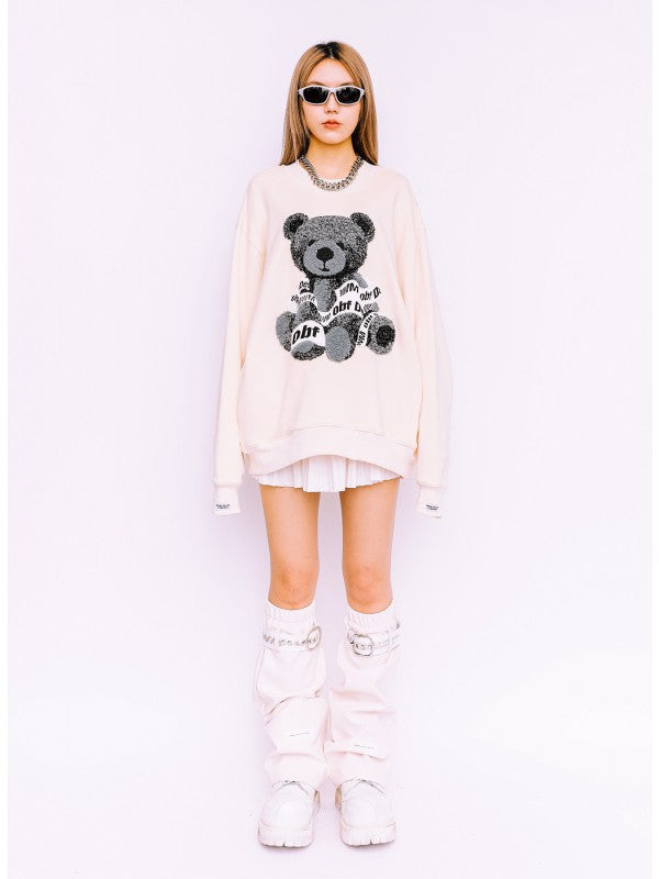 SUDADERA "TEDDY" CON PELO - ECRU - TEDDY CAPSULE MOD WAVE MOVEMENT | MW073161391