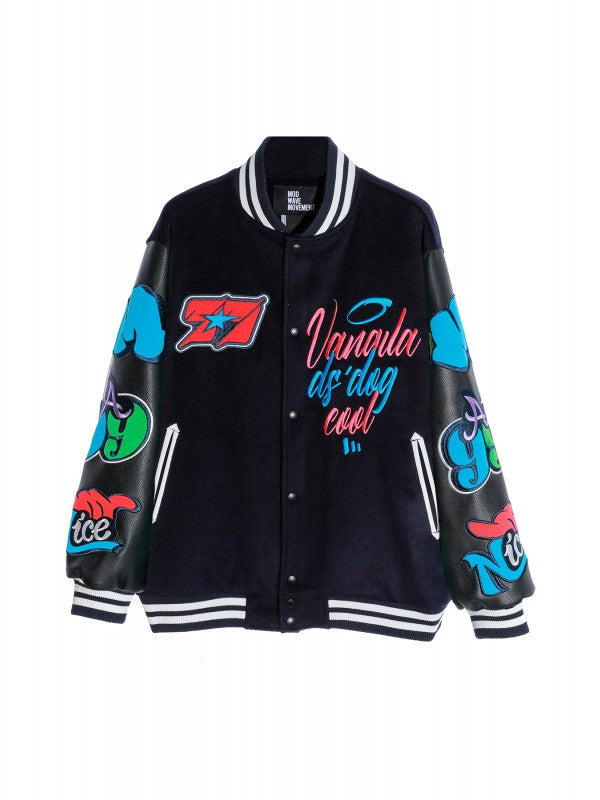 CHAQUETA UNIVERSITARIA "VANGUARD'S DOG" - AZUL MARINO - VANGUARD'S DOG CAPSULE MOD WAVE MOVEMENT | MW074071440