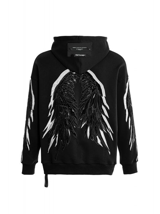 SUDADERA CAPUCHA ALAS - NEGRO - WINGS CAPSULE MOD WAVE MOVEMENT | MW093060100