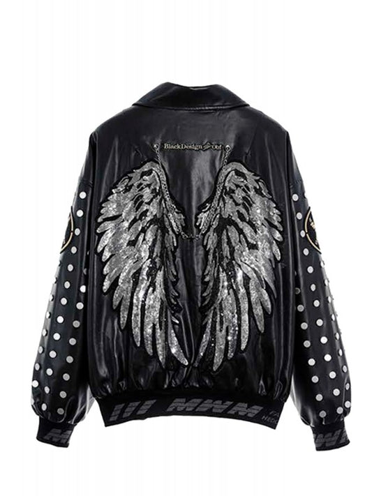 CHAQUETA BOMBER "WINGS" ALAS - NEGRO - WINGS CAPSULE MOD WAVE MOVEMENT | MW074071407