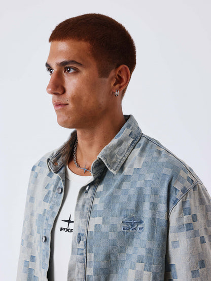 CAMISA DE MANGA CORTA VAQUERA - AZUL - PROJECT X PARIS | PXP 2693115
