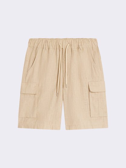 PANTALÓN CORTO TEXTURIZADO ESTILO CARGO - BEIGE - PROJECT X PARIS | 2540162_IV