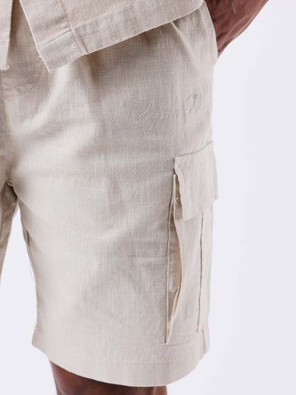 PANTALÓN CORTO TEXTURIZADO ESTILO CARGO - BEIGE - PROJECT X PARIS | 2540162_IV