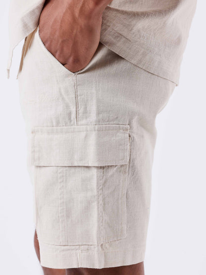PANTALÓN CORTO TEXTURIZADO ESTILO CARGO - BEIGE - PROJECT X PARIS | 2540162_IV