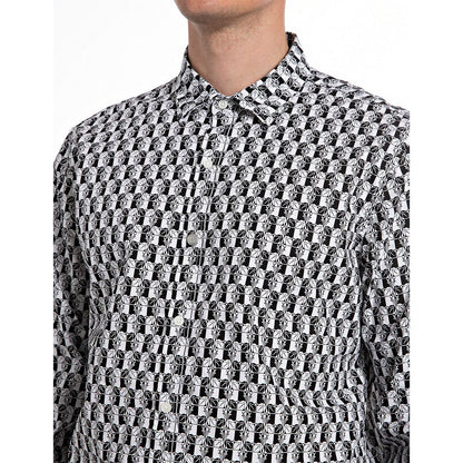 CAMISA CON ESTAMPADO INTEGRAL - BLANCO/NEGRO - REPLAY | M4118.000.74922