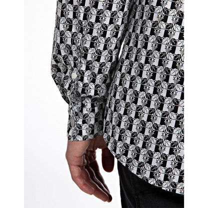 CAMISA CON ESTAMPADO INTEGRAL - BLANCO/NEGRO - REPLAY | M4118.000.74922