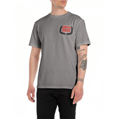 CAMISETA CON ESTAMPADO "CUSTOM GARAGE" - GRIS - REPLAY | M6765.000.22662