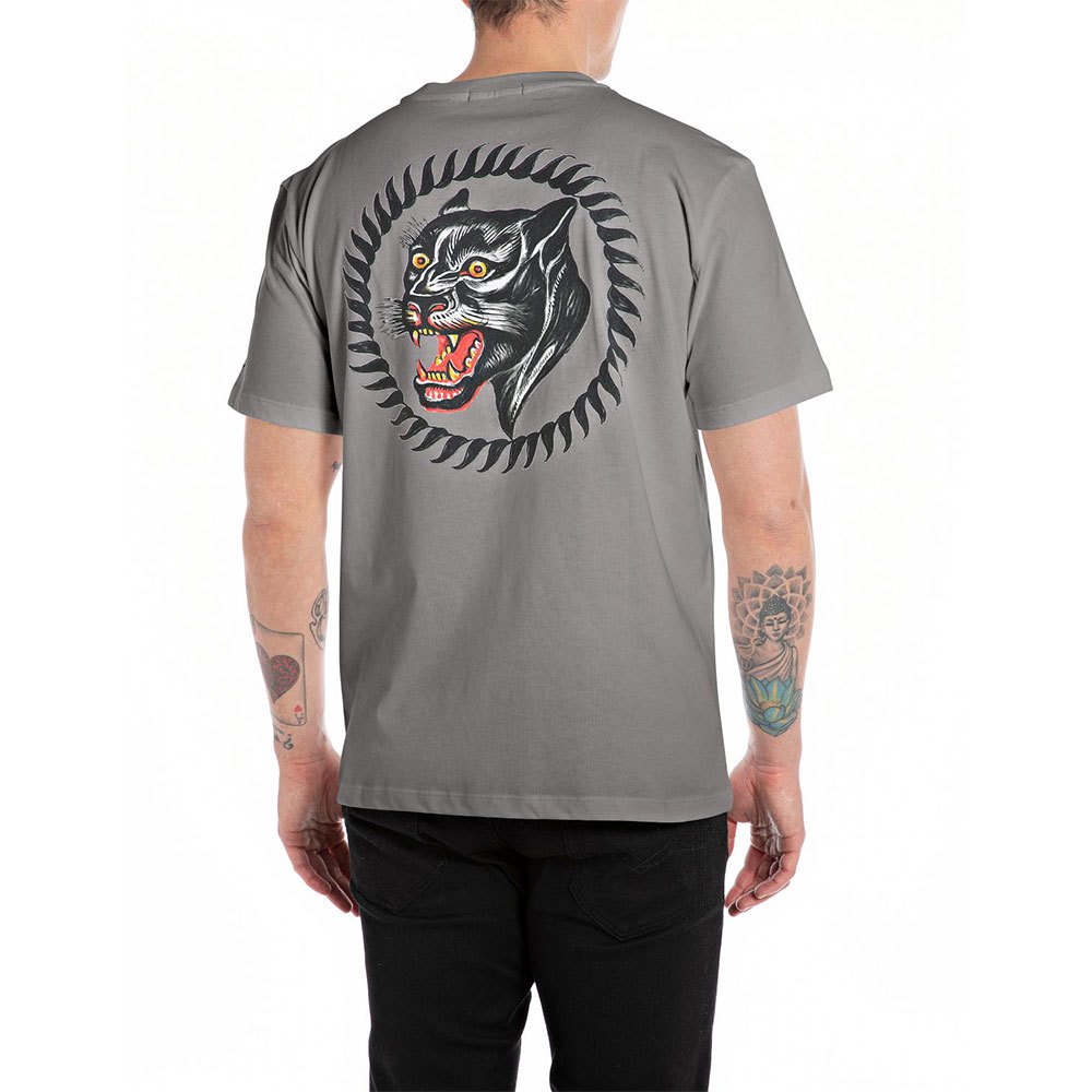 CAMISETA CON ESTAMPADO "CUSTOM GARAGE" - GRIS - REPLAY | M6765.000.22662