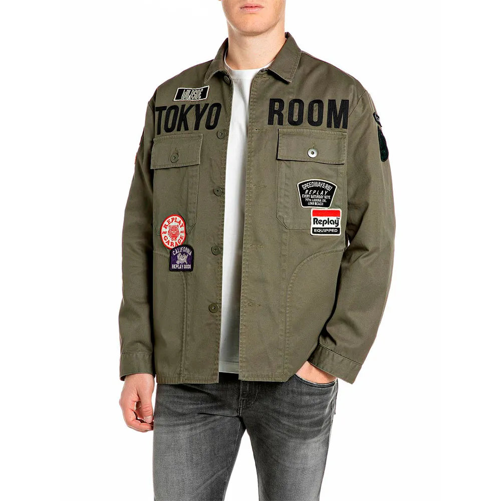 SOBRECAMISA PARCHES - VERDE - REPLAY | M000U.000.00QWYW