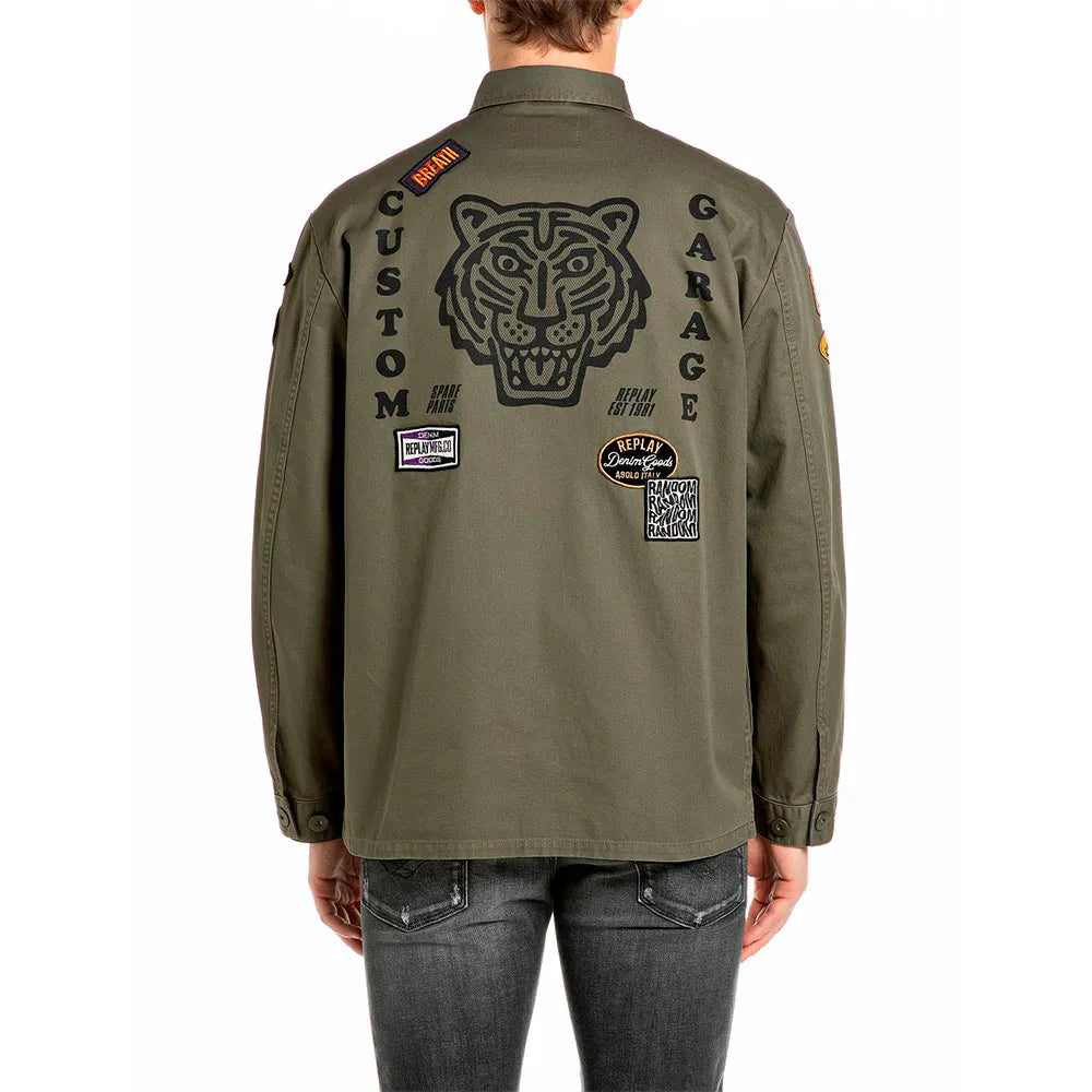SOBRECAMISA PARCHES - VERDE - REPLAY | M000U.000.00QWYW