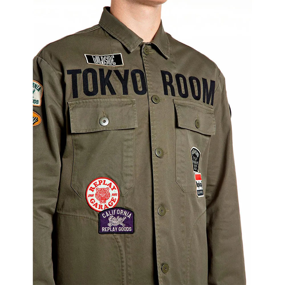 SOBRECAMISA PARCHES - VERDE - REPLAY | M000U.000.00QWYW