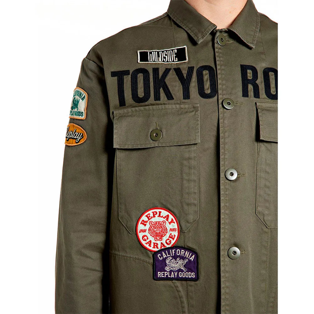 SOBRECAMISA PARCHES - VERDE - REPLAY | M000U.000.00QWYW