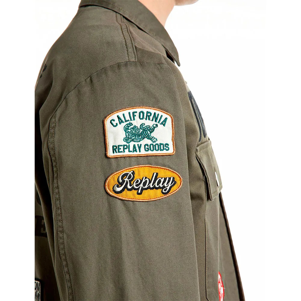 SOBRECAMISA PARCHES - VERDE - REPLAY | M000U.000.00QWYW