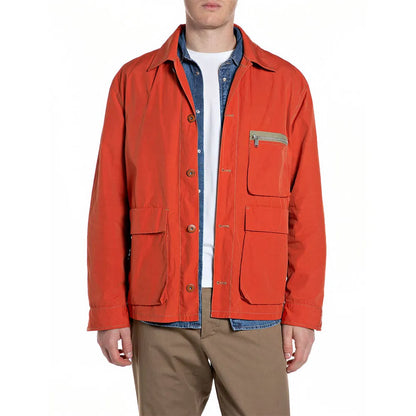 CHAQUETA REGULAR FIT CON BOLSILLOS FINA - NARANJA - REPLAY | M8521 .000.85518