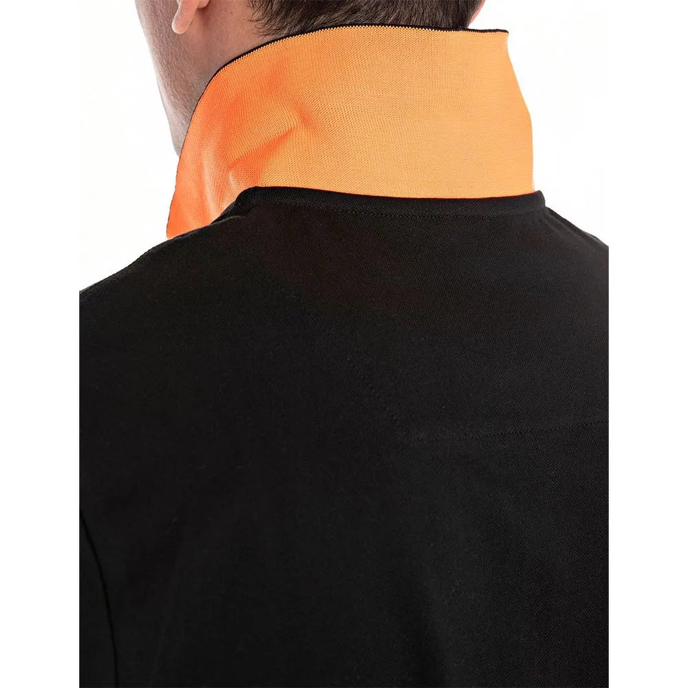 POLO DE MANGA CORTA CON CUELLO A CONTRASTE - NEGRO - REPLAY | M6782.000.20623