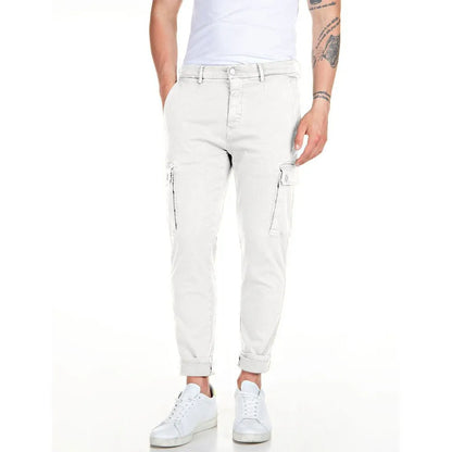 PANTALÓN VAQUEROS CARGO SLIM FIT JAAN HYPERFLEX - BLANCO - REPLAY | M9649.000.8366197