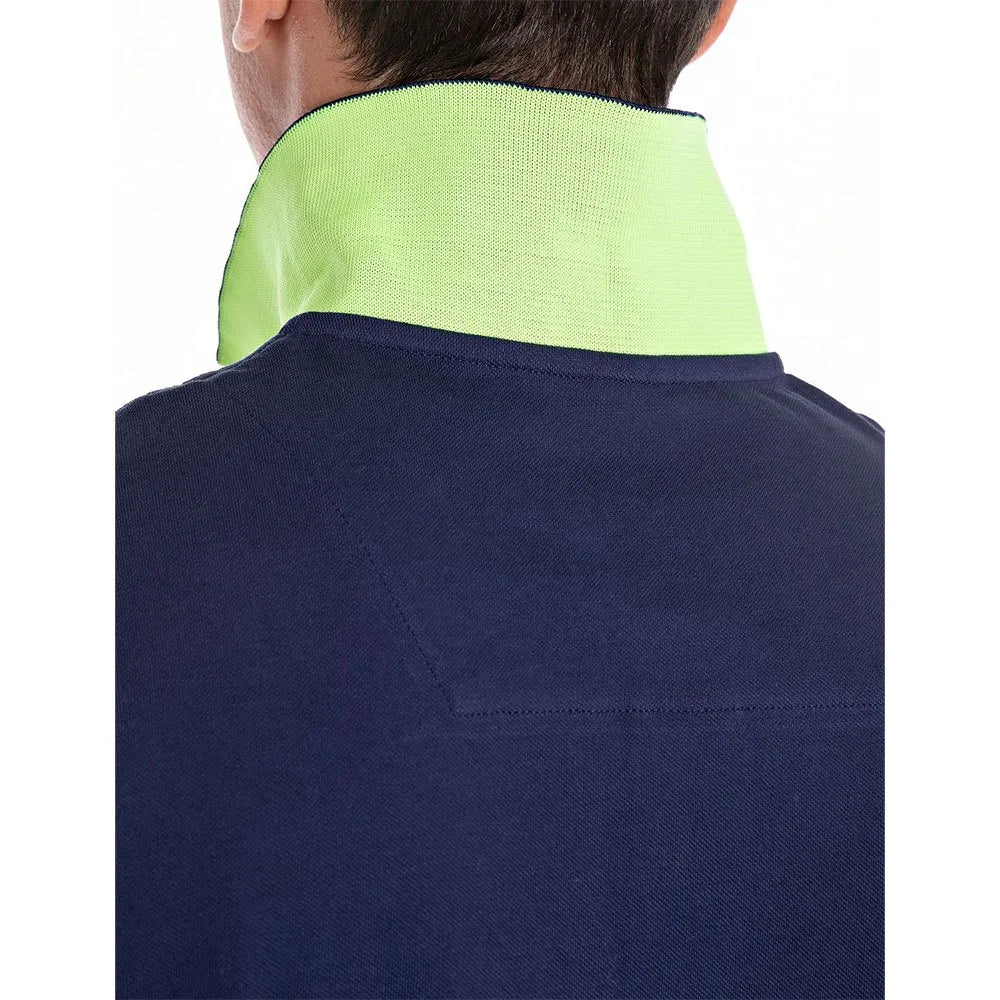 POLO DE MANGA CORTA CON CUELLO A CONTRASTE - AZUL MARINO - REPLAY | M6782.000.20623