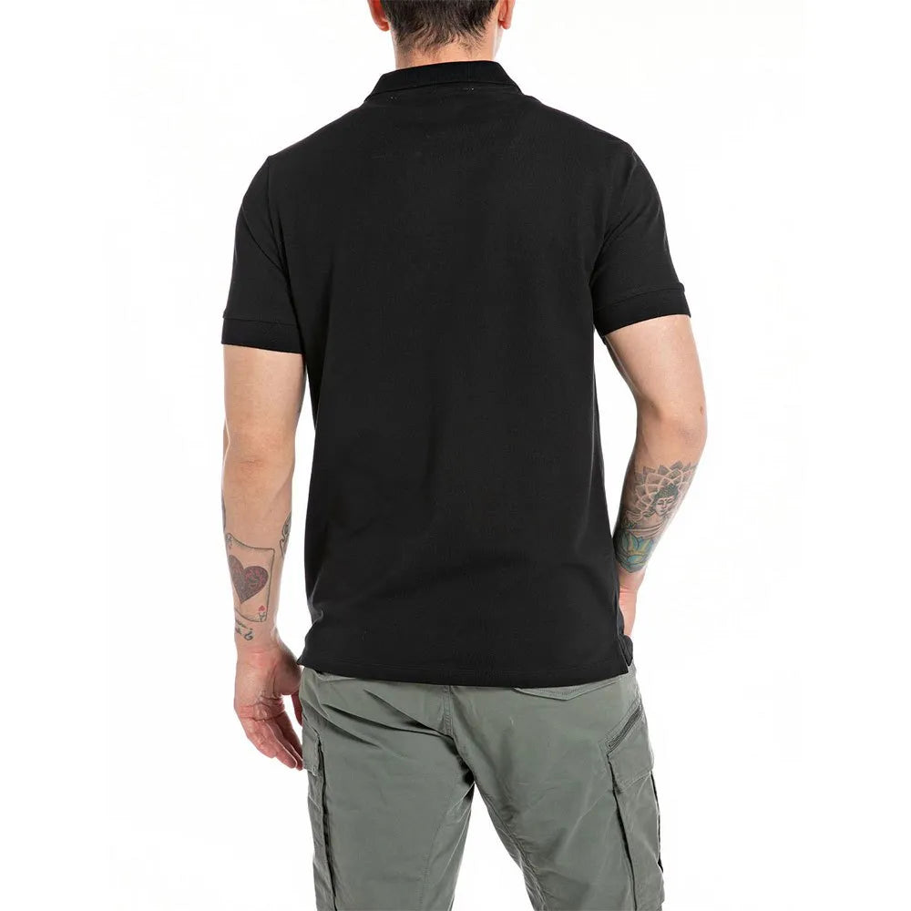 POLO DE MANGA CORTA FLUOR - NEGRO - REPLAY | M6783.000.21868