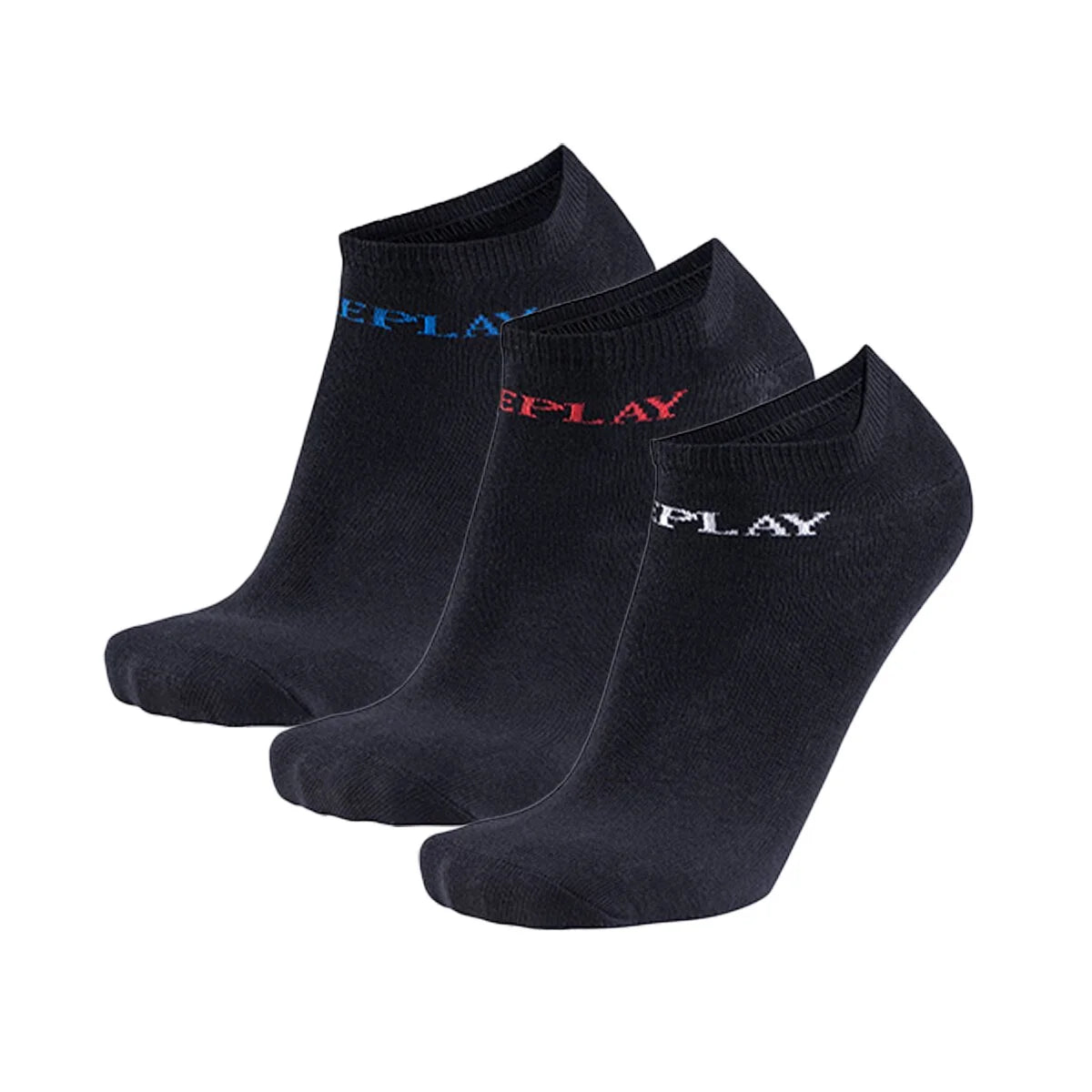 3 PACK CALCETINES CORTOS "TRAINER" - NEGRO - REPLAY | RSC100628