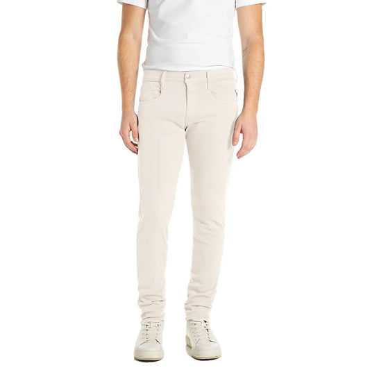 PANTALÓN VAQUERO AJUSTADO SLIM FIT ANBASS HYPERFLEX - CREMA - REPLAY | M914E.000.8366197