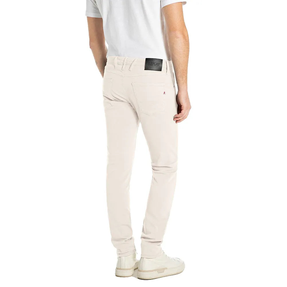 PANTALÓN VAQUERO AJUSTADO SLIM FIT ANBASS HYPERFLEX - CREMA - REPLAY | M914E.000.8366197