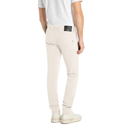 PANTALÓN VAQUERO AJUSTADO SLIM FIT ANBASS HYPERFLEX - CREMA - REPLAY | M914E.000.8366197