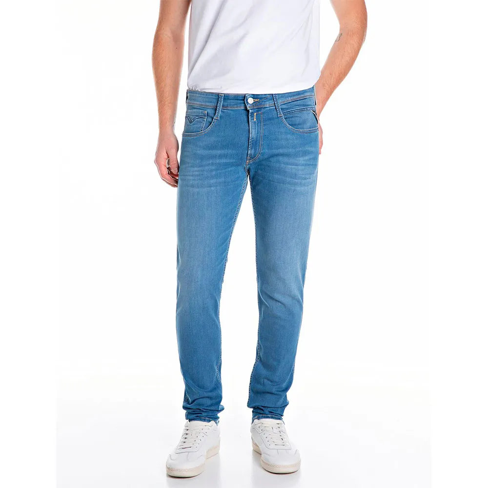 PANTALÓN VAQUERO AJUSTADO SLIM FIT ANBASS - AZUL - REPLAY | M914Y.000.41A 876