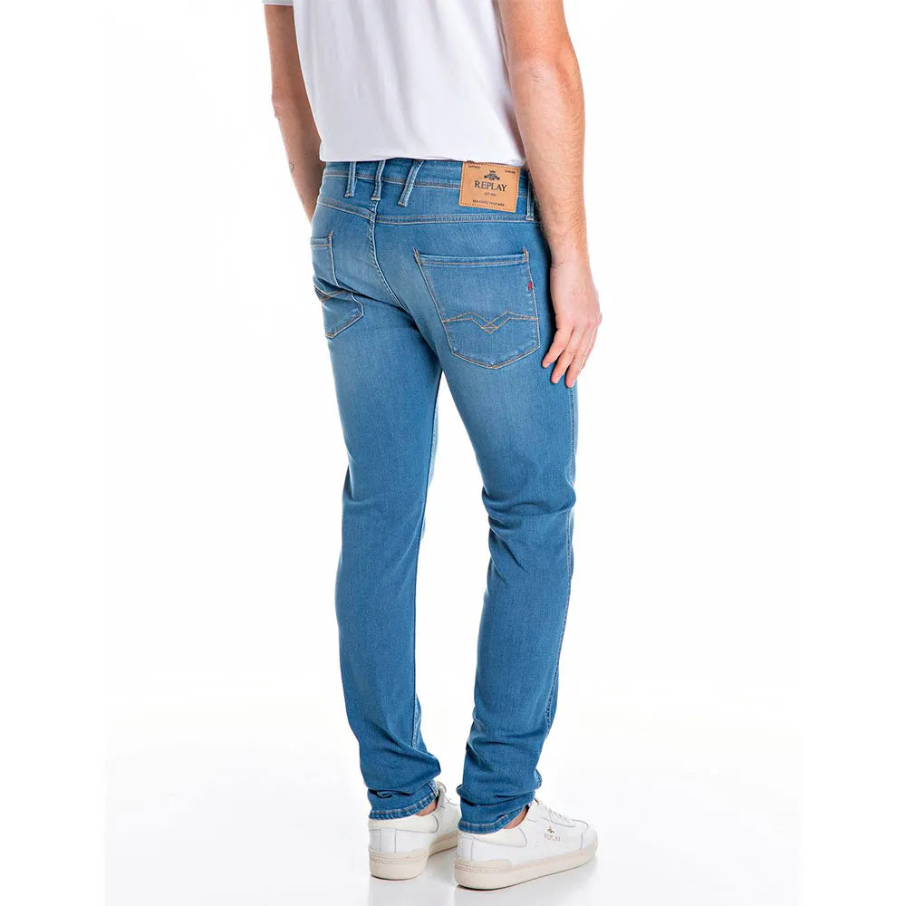 PANTALÓN VAQUERO AJUSTADO SLIM FIT ANBASS - AZUL - REPLAY | M914Y.000.41A 876